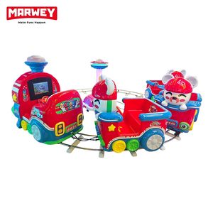 Marwey Operado por monedas Batería eléctrica Track Rail Wonder Train Kiddie Ride Machine Arcade Kiddie Paseos en parques de atracciones - Product Image 3