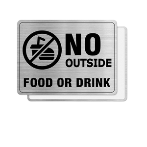 Fabricant transfrontalier Fourniture directe de panneaux commerciaux auto-adhésifs en aluminium brossé 8x6 pas de panneaux de boissons alimentaires externes hôtels - Product Image 1