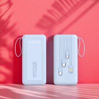 Station d'alimentation haute capacité 20000mAh 30000mAh à prix de gros avec charge rapide USB, 4 câbles intégrés et utilisation en extérieur