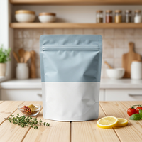 Sachet alimentaire premium en plastique dépoli, refermable avec fermeture éclair et encoche de déchirement, qualité alimentaire, pour échantillons de café, thé, cadeaux et emballage de petites séries