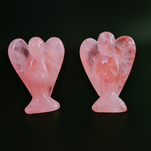 Angelo in Quarzo Rosa Intagliato Fai-da-Te, Ornamento in Cristallo Semi-Prezioso, Design Più Popolare in Vendita - Product Image 6