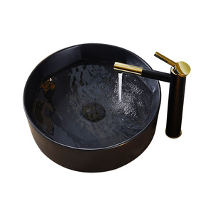 Nordic Minimalist <b>Round</b> Diamond Ceramic <b>Basin</b> Matte Finish Countertop Sink Easy Cleaning Artistic Washbasin - Product Image 5