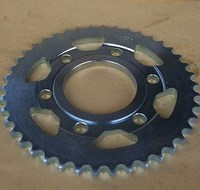 Piñón de Motocicleta de Carreras Skylon OEM al por Mayor, 520, 6/5 Orificios, Procesado por Hobbing, Acero Inoxidable 45C, 15 Dientes con Cadena