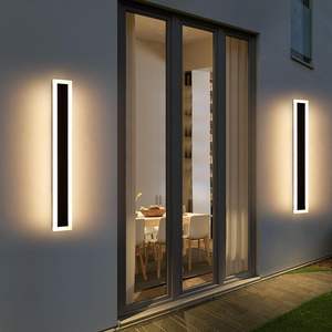Lámpara de Pared Exterior Moderna para Exteriores, Estilo Línea, Luz LED Cálida, para Jardín - Product Image 1