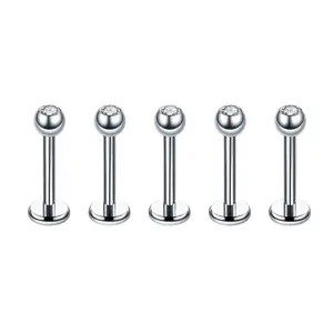 Labret-anillos de titanio G23 para labio, joyería Sexy para el cuerpo, Piercing para el cartílago de la oreja, Tragus, hélice, 16G, 1 ud.