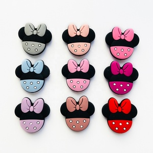 Perles en vrac en silicone de qualité alimentaire, motif <span class=keywords><strong>Minnie</strong></span>, pour la fabrication de stylos, de bijoux et de chaînes de sucettes pour bébés - Product Image 3