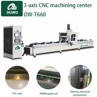 Centre d'usinage CNC OUWO pour profilés en aluminium avec changeur d'outils automatique et système de contrôle Siemens 828D d'origine allemande