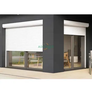Double layer aluminum panel automatic/manual roller shutter for homes