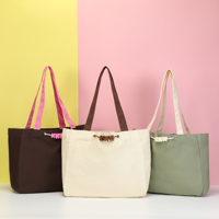 Sac fourre-tout en toile de coton rose et vert, grand format, écologique, personnalisé avec logo, pour femmes, idéal pour le shopping, la plage et l'usage quotidien – Vente en gros directe usine