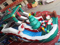 Toboggan gonflable commercial pour enfants, toboggan gonflable sec, toboggan gonflable bonhomme de neige à vendre