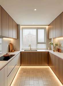 काले लाल आकार के कैबिनेट फर्नीचर के साथ पूर्ण ग्राहक समकालीन डिजाइन एल्यूमीनियम इकाई सेट विधानसभा के लिए तैयार है - Product Image 4