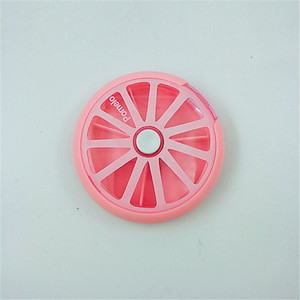 Một tuần xách tay 7-khoang báo chí-và-xoay trái cây Shape mini <span class=keywords><strong>Pill</strong></span> Box <span class=keywords><strong>Pill</strong></span> Organizer nhựa hộp thuốc - Product Image 6