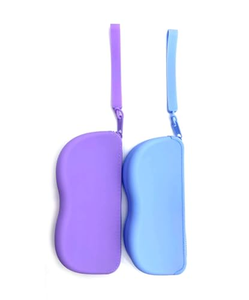 Sac de rangement multifonctionnel en silicone pour lunettes, étui à fermeture éclair, étanche, boîte de rangement pour lunettes de soleil, pochette - Product Image 3