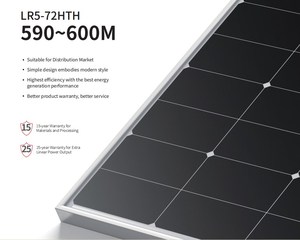 Panneaux solaires Longi 580W 585W 590W 595W 182mm type HPBC en stock entrepôt chinois – Prix panneaux solaires Longi 590 Watt - Product Image 1