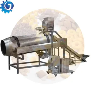 Drum coating and seasoning machine for snack food Sprayer flavoring coating machine