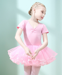 Body per ragazze danza balletto manica corta pieno Tulle Tutu abito con gonna costumi <span class=keywords><strong>Ballerina</strong></span> - Product Image 2