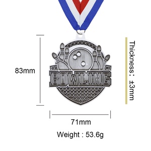 เหรียญกีฬาโบว์ลิ่งโลหะ 3 มิติ LY Wholesale Free Lster Medallas Deportivas - Product Image 3