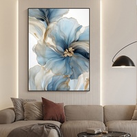 Impression d'art moderne personnalisée, fleurs, toile murale pour salon, avec cadre en métal, peintures acryliques UV suspendues, décoration pour la maison et l'hôtel