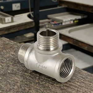 DN8 Außengewinde Außengewinde 3-Wege-T-Rohrverschraubung 3/4 "BSP-Gewinde 304 Edelstahl - Product Image 2