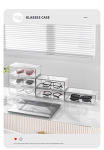 Hiện đại thân thiện với môi Kính mát hộp lưu trữ và đầu giường ngăn kéo lưu trữ giá rõ ràng Acrylic hộ gia đình Kính lưu trữ đứng - Product Image 5