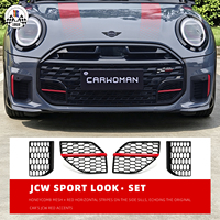 Grille de protection latérale JCW pour pare-chocs MINI Cooper F65 F66 F67, en ABS, à clipser, adhésive, rouge brillant et noir