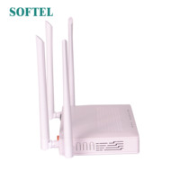 XPON 2GE WiFi ONU dengan VOIP, Router ONT GPON EPON Mode Ganda OEM untuk Peralatan Serat Optik FTTH