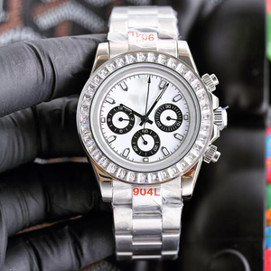 Reloj Multifuncional Impermeable para Hombre con Logotipo Personalizado, Diseño de Negocios, Mecánico Automático, con Diamantes de Circonio, Correa de Cuero y Goma Oculta - Product Image 3