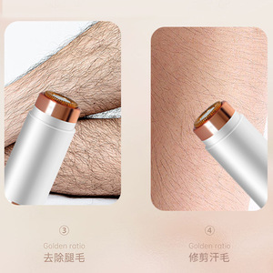 Afeitadora Eléctrica Portátil Recargable 2 en 1 de Doble Cabezal, Recortadora de Cejas y Vello Facial, Dispositivo de Depilación GZ RTS, Pedido Mixto al por Mayor - Product Image 3