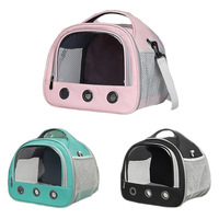 Sac à dos de transport respirant pour animaux de compagnie à double épaule avec fenêtre de visualisation transparente, sac de voyage extérieur pour hamster, perroquet, cochon d'Inde