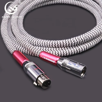 YIVO XSSH HIFI 7N PCOCC OFC 2 Core 8MM Argent Plaqué Cuivre Dia. Ligne de signal de câble audio pour microphone XLR pour amplificateur CD