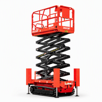 Harga Pabrik Platform Kerja Udara Scissor 6-14m, Platform Lift Scissor Elektrik Self-Propelled Dengan Alas Kokoh
