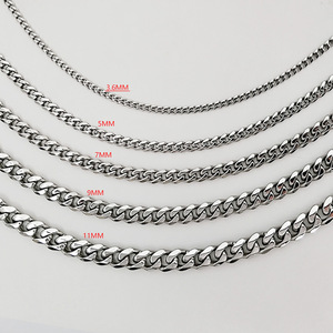 Mode Hip Hop Collier Ras Du Cou Chunky Cubain Lien Chaîne 14K Plaqué Or En Acier Inoxydable Bijoux Rap Hommes Colliers - Product Image 5