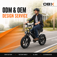 Vélo Électrique OBX G60 Offre de Septembre, VTT Urbain au Lithium, Moteur Brushless 1000W 48V 20Ah, Pneus Larges 20 Pouces, Suspension Intégrale