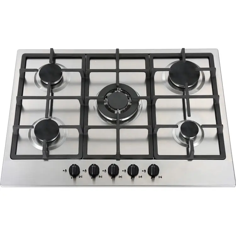 Yeni mutfak aletleri Cooktops paslanmaz çelik pişirme sobalar brülör 70cm gazlı ocak soba