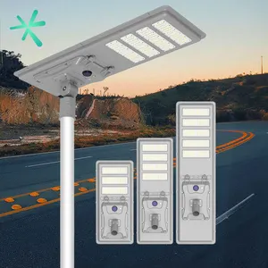 2024 nuovo pannello solare ad alta conversione Smart Switch Auto oscuramento sensore Radar 3 moduli integrato lampione solare prezzo impostato