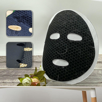 Masque facial noir écologique en graphène et nid d'abeille, masque facial sec non tissé pour le soin de la peau, vente chaude