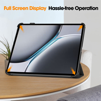 Étui pliant mince à trois volets avec couverture intelligente réveil/sommeil automatique pour un plus pad 2 / pad pro étui pour tablette