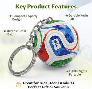 Porte-clés <span class=keywords><strong>Ballon</strong></span> <span class=keywords><strong>de</strong></span> Football avec Coffret Cadeau Exquis – Thème Sportif 2026 pour l'Organisation des Clés, Idéal pour les Événements <span class=keywords><strong>de</strong></span> Football et <span class=keywords><strong>la</strong></span> Présentation sur Sac à Dos - Product Image 5