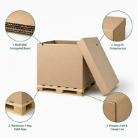 Caisse en carton robuste et écologique pour palettes, haute capacité de charge, pour expédition en vrac et stockage