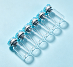Flacons d'échantillons en verre transparent 3ml 5ml 10ml en gros, bouteilles de stockage vides en verre avec bouchons à sertir en aluminium bleu à capuchon rabattable - Product Image 1