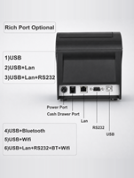 Untuk E802 80mm Pemotong Otomatis Profesional Kecepatan Cetak Tinggi (260mm/s) USB/LAN//WiFi Printer Thermal Kasir Jepang