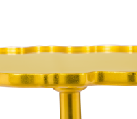 Table d'appoint haut de gamme Citrine avec finition feuille d'argent, colonne torsadée et pieds trépieds pour salon