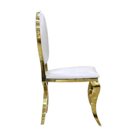 Chaise de salle à manger Elite Luxe avec structure en acier inoxydable et design moderne pour appartement, villa, mariage