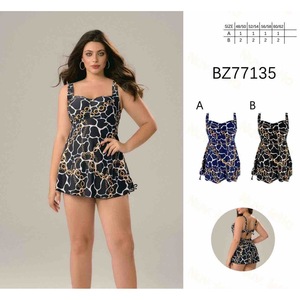 Costume da bagno intero taglie forti con controllo pancia, modello conservativo, monokini BZ77135 - Product Image 1