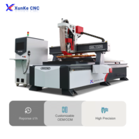 Xunke Venta Caliente Máquina CNC Router para Madera 4*9 pies, 3 Ejes, Husillo ATC de 9kW, Mesa de Vacío, Precio de Máquina CNC Router ATC para Madera