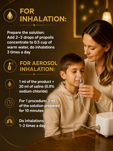 Solution aqueuse naturelle de propolis de haute qualité, concentré de propolis pour administration orale, pour rinçage, 10 ml - Product Image 3