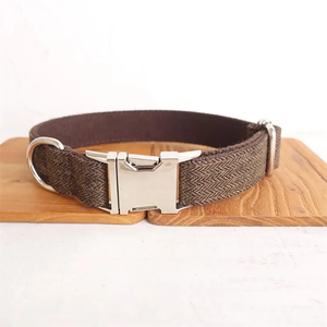 Henshine Großhandel Anpassbares Komfortables Premium Luxus Verstellbares Wollenes Haustier Luxus Hundehalsband - Product Image 2