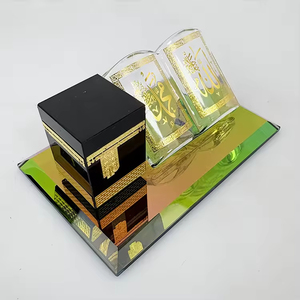 Livre en cristal personnalisé, imprimé en or, Allah Mohammed <span class=keywords><strong>Coran</strong></span> avec Kaaba, cadeau islamique, ornement de bureau - Product Image 5