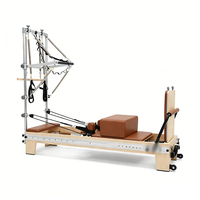 Equipo Comercial de Pilates Reformer para Flexibilidad, Estiramiento Muscular Corporal, Reformer de Madera de Arce, Torre de Pilates Reformer para Gimnasio o Estudio