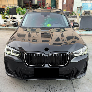 กระจังหน้า BMW X3 G01 X4 G02 LCI ปี 2022 2024 แบบมีไฟ LED สีดำ พร้อมไฟตกแต่งกันชนหน้า - Product Image 2